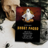 Festa de Halloween de vamos Get Sheet Face