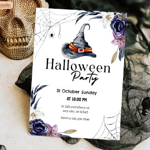 Convite Festa de Halloween de Witthat & Spiderweb