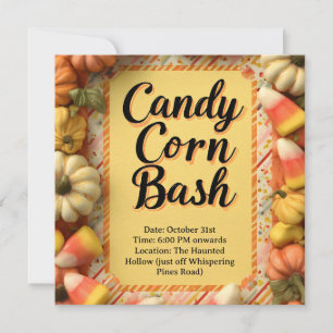 Convite Festa de Halloween do Candy Corn Bash