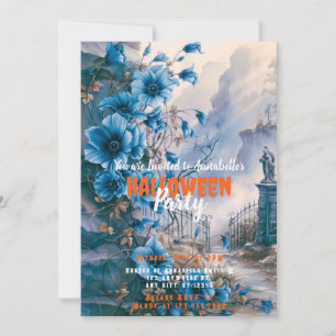 Convite Festa de Halloween do Cemitério de Cemitério assus