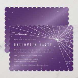Convite Festa de Halloween do Diamond Spider Roxo