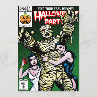 Convite Festa de Halloween do Horror Comic Style
