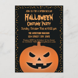Convite Festa de Halloween do Jack O Lanterna Pumpkin