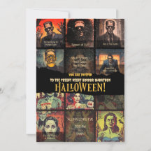 Festa de Halloween do Monstro do Filme Retro