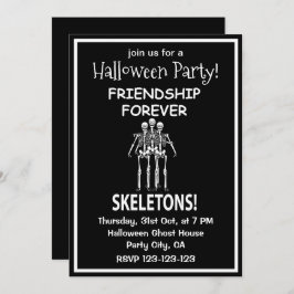 Convite Festa de Halloween do Skeleton Friendt