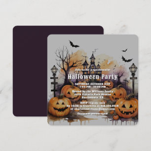 Convite Festa de Halloween do Spooky Jack O’Lanterns