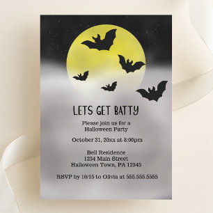 Convite Festa de Halloween do vamos Get Batty