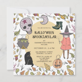 Convite Festa de Halloween do Witch Kid