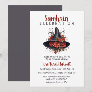 Convite Festa de Halloween do Withat Samhain Harvest