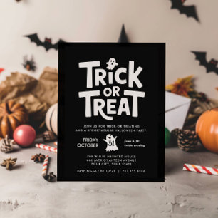 CONVITE FESTA DE HALLOWEEN DOCE FANTASMA TRICK OR TREAT PR