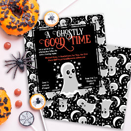 Convite Festa de Halloween dos Fantasmas Amigáveis ou Casa