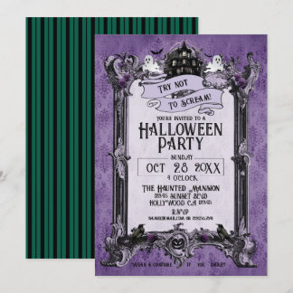 Convite Festa de Halloween em Casa Assombrada