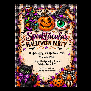 Convite Festa de Halloween Espetacularmente Assustadora