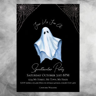 Convite Festa de Halloween Fantasma de Lençol Adulto gótic