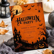 Festa de Halloween Gótica Assustadora Laranja Quei