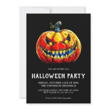 Festa de Halloween Gótica com Abóbora Sorridente A