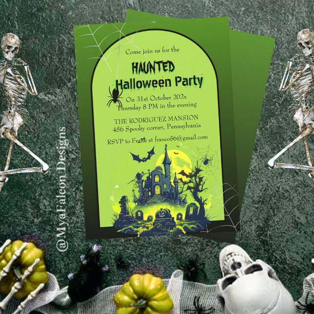Convite Festa de Halloween Green House (Criador carregado)
