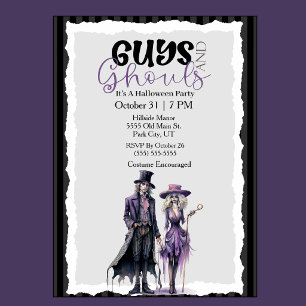 Convite Festa de Halloween Guys and Ghouls