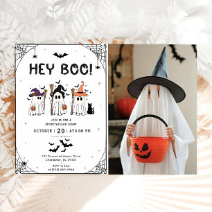 Convite Festa de Halloween Hey Boo