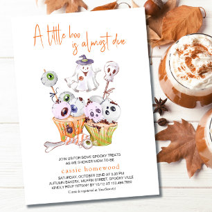 Convite Festa de Halloween Little Boo Comida Baby Shower