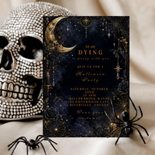 Convite Festa de Halloween Luxuosa e Glamurosa