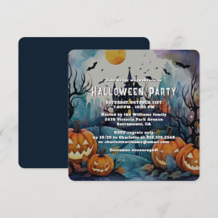 Convite Festa de Halloween Noite Spooky