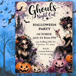 Convite Festa de Halloween Noturna dos Gouls