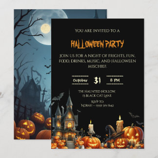 Convite Festa de Halloween para Adultos Assustadores