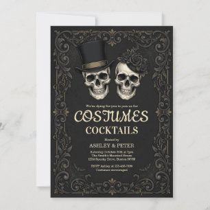 Convite Festa de Halloween para Adultos Fantasia de Crânio