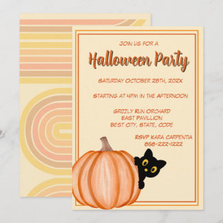 Convite Festa de Halloween para Adultos Vintage Gótico Azu