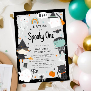 Convite Festa de Halloween para Crianças de 1 Ano