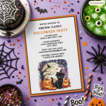 Festa de Halloween para Crianças Gato Preto Fofo A