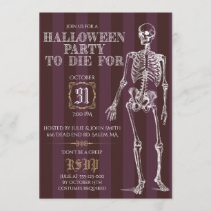 Convite Festa De Halloween Para Morrer