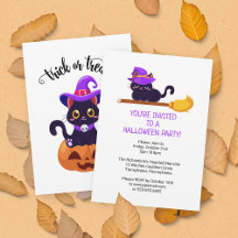 Festa de Halloween Personalizada De Gatos De Bruxa