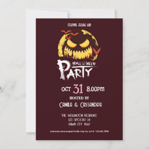 Convite Festa de Halloween, que é uma espécie de bruxa