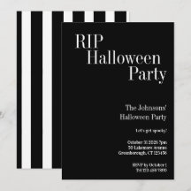 Festa de Halloween RIP Faixa Preto e Branco