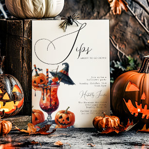 Convite Festa de Halloween Sips About To Go Down