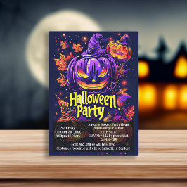 Convite Festa de Halloween Spooky Jack-O-Lanterna