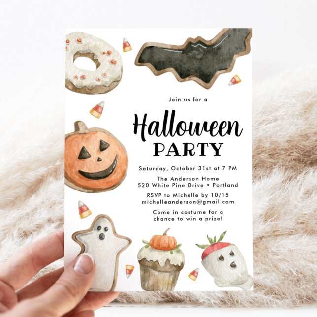 Convite Festa de Halloween Sweet Treats (Criador carregado)