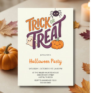 Convite Festa de Halloween 'Trick or Treat'