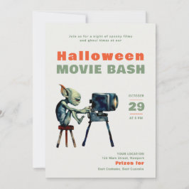 Convite Festa de Halloween Um Filme Assustador Noite Imp G