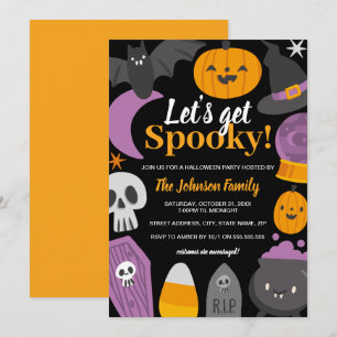 Convite Festa de Halloween Vamos Ficar Assustadores