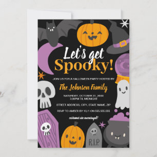 Convite Festa de Halloween Vamos Ficar Assustadores