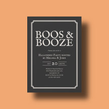 Festa de Halloween Vintage Boos e Bebidas Preto