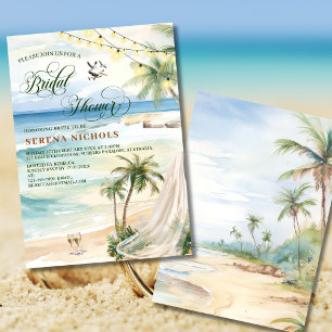 Convite Festa de Hen, Chá de casamento de Bridal da praia