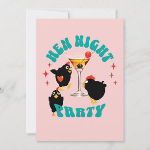 Convite Festa de Hen Noite Personalizada - Bachelorette En