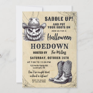 Convite Festa de Hoedown do Halloween Ocidental, Spookboy