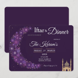 Convite Festa de Iftar do Ramadan da Mesquita Mínima Roxa
