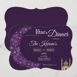 Convite Festa de Iftar do Ramadan da Mesquita Mínima Roxa