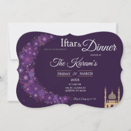 Convite Festa de Iftar do Ramadan da Mesquita Mínima Roxa